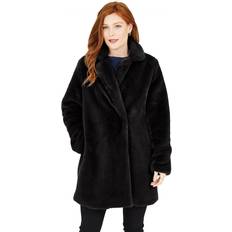 Coats Yumi Faux Fur Coat, Black