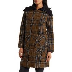 Andrew Marc Women's Rivas Multi Color Wool Tweed Coat Dijon Dijon