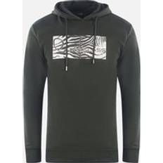 Roberto Cavalli Class Zebra Print Logo Black Hoodie