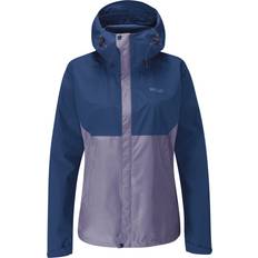 Rain Clothes Rab Women's Downpour ECO Waterproof Jacket - Patriot Blue/Purple Sage