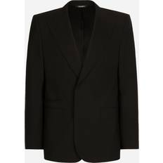 Linen - Men Outerwear Dolce & Gabbana Stretch wool Sicilia-fit jacket black