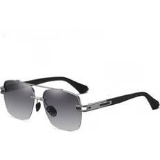 HKHBJS Polarized Fashion Large Frame Two Tone Metal Square