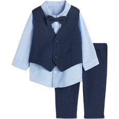 H&M Baby's Dressy Set 4-piece - Navy/Check