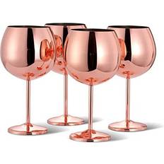 Gold Cocktail Glasses Oak & Steel 4 Elegant Balloon Rose Gold Gin Cocktail Glass