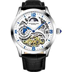 Stührling Original Special Reserve Dual Time Automatic 44mm Skeleton Silver One Size