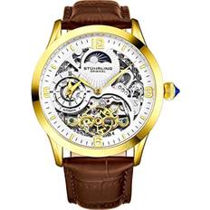 Stührling Original Special Reserve Dual Time Automatic 44mm Skeleton Gold One Size