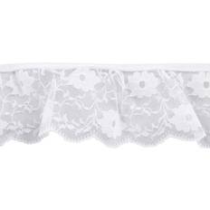 Ribbons, Tapes & Trims White 60mm Frilled Nylon Lace Trim By The Metre