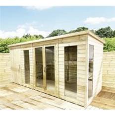 Cheshire 30ft Combi Pent Summerhouse with Side Shed (Building Area )