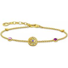 Gold Plated Bracelets Thomas Sabo Filigree Coin Cubic Zirconia Bracelet, Gold