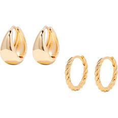 Brook & York "14k Gold" Lottie Earring Set, Piece Gold Vermeil Gold Vermeil