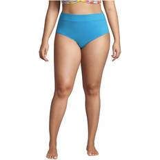 Lands' End Bikinis Lands' End Women's High Waisted Bikini Swim Bottoms Turquoise