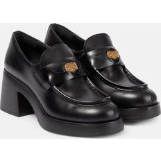 Miu Miu Black Moccasin With Heel