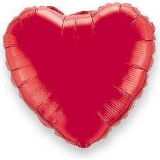 Red Text & Theme Balloons Unique Party One Size, Red 18 Inch Heart Shaped Foil Balloon