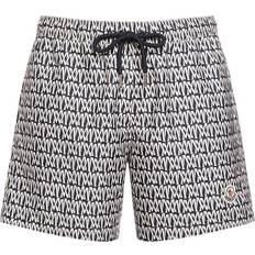 Moncler Men - S Swimwear Moncler Navy & White Printed Swim Shorts P. A/O WHT/NVY S70