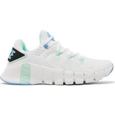 Fabric Gym & Training Shoes Nike Free Metcon 4 W - White/Mint Foam/University Blue/Metallic Silver