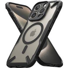 Rearth Ringke Fusion-X [Compatible with MagSafe] Designed for iPhone 15 Pro Case, Anti-Fingerprint Rugged Shockproof Protective Phone Cover Magnetic Black