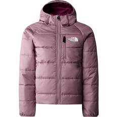 XXL Outerwear The North Face Girl's Reversible Perrito Jacket - Fawn Grey/Boysenberry