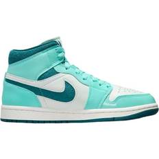 Turquoise - Women Trainers Nike Air Jordan 1 Mid SE W - Bleached Turquoise/Barely Green/Sail/Sky J Teal