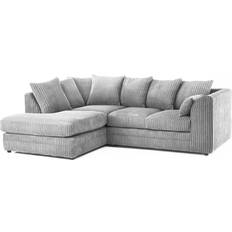 B&Q New Luxor Corner Silver Sofa 212cm 3 Seater