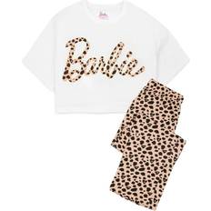 Barbie Animal Print Pyjama Set Off White