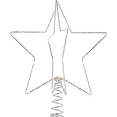 Metal Christmas Tree Ornaments Sirius Top Star Silver Christmas Tree Ornament 25cm
