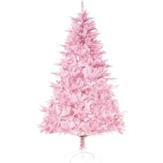 Pink Christmas Decorations Homcom Artificial Pink Christmas Tree 150cm