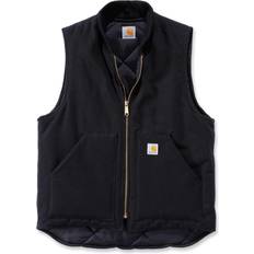 Carhartt Vests Carhartt Relaxed Fit Firm Duck Insulated Rib Collar Vest - Black
