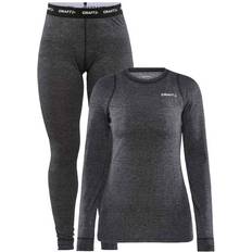 Skiing - Women Base Layer Sets Craft Core Wool Merino Set W - Black