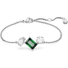 Green - Women Bracelets Swarovski Mesmera Bracelet - Silver/Green/Transparent