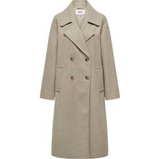Grey - Women Coats Only Wembley Long Coat - Brown/Weathered Teak