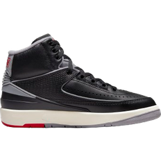 Nike Air Jordan 2 Retro GS - Black/Fire Red/Sail/Cement Grey