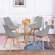 Fjørde & Co Ignacio Grey Dining Set 80cm 5pcs