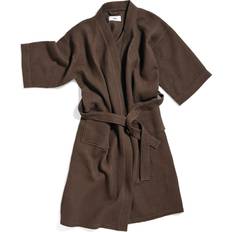 Brown - Men Robes Hay Waffle Bathrobe - Coffee