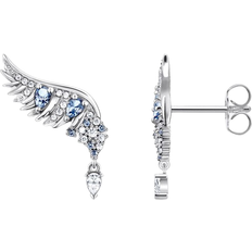 Thomas Sabo Phoenix Wing Studs Earrings - Silver/Blue/Transparent
