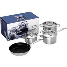 Le Creuset Stainless Steel Cookware Sets Le Creuset 3-Ply Stainless Steel Cookware Set with lid 4 Parts