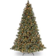 Dunelm Glittery Bristle Pine Hinged Green Christmas Tree 182.9cm