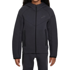 Nike Hoodies Children's Clothing Nike Older Kid's Sportswear Tech Fleece Full Zip Hoodie - Anthracite/Black/Black (FD3285-060)