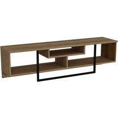 Wood TV Benches Decorotika Asal Walnut/Black TV Bench 150x40cm