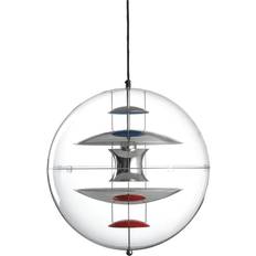 Verner Panton VP Globe Red/Blue Pendant Lamp 40cm