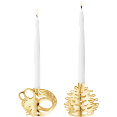 Georg Jensen 2023 Taper Gold Candlestick 5.9cm 2pcs