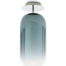 Artemide Gople Blue Ceiling Flush Light 21cm