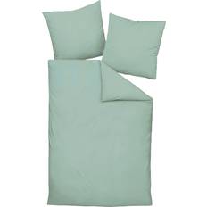 Janine Mako Soft Seersucker Duvet Cover Green (200x135cm)