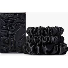 Black Hair Ties Slip Pure Silk Back To Basics Assorted Scrunchie Set Black