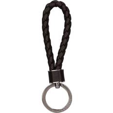Bottega Veneta Intreccio Leather Key Ring - Fondant - 01
