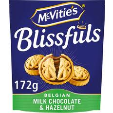 McVities Blissfuls Belgian Milk Chocolate & Hazelnut Biscuits, 172g
