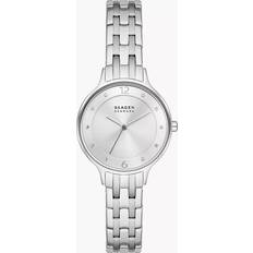 Skagen Unisex Wrist Watches on sale Skagen Anita Lille Three-Hand Silver Bracelet Silver