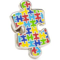 Grey Brooches Men's Autism Awareness Puzzle Piece Lapel Pin