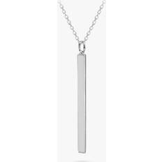 IBB Personalised Vertical Bar Initial Pendant Necklace