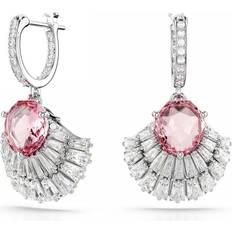 Pink Earrings Swarovski Idyllia drop earrings, Shell, Pink, Rhodium plated