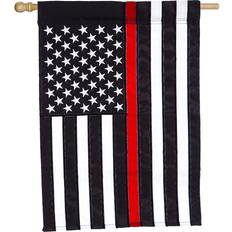 Evergreen 28" 44" Thin Red Line Applique House Flag